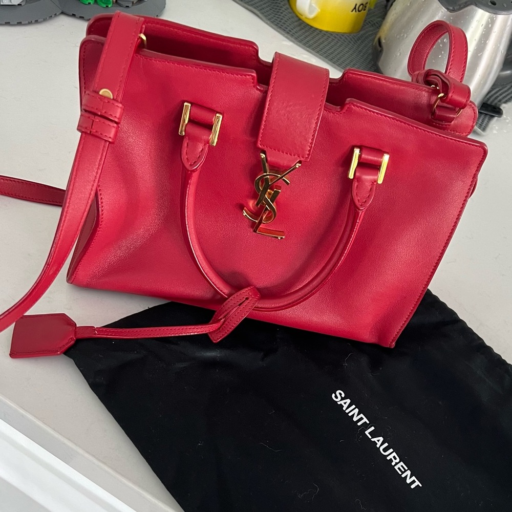 Saint Laurent Monogram Cabas Leather Tote - Picture 4 of 16